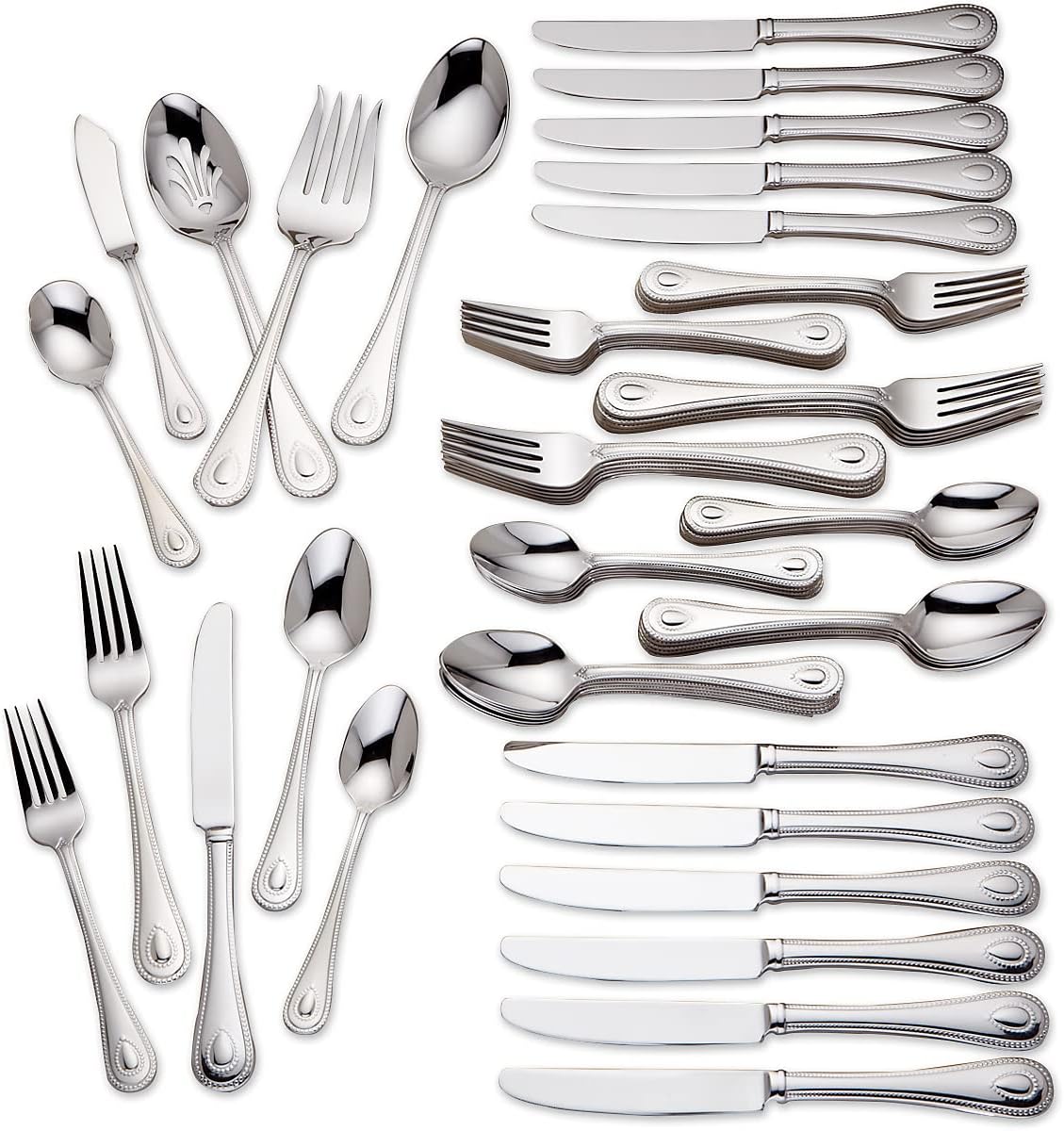 French Perle Silverware Set